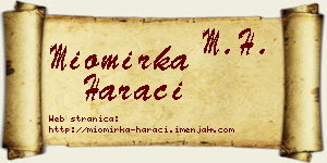 Miomirka Harači vizit kartica